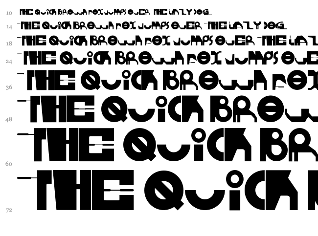 Gherotype font waterfall