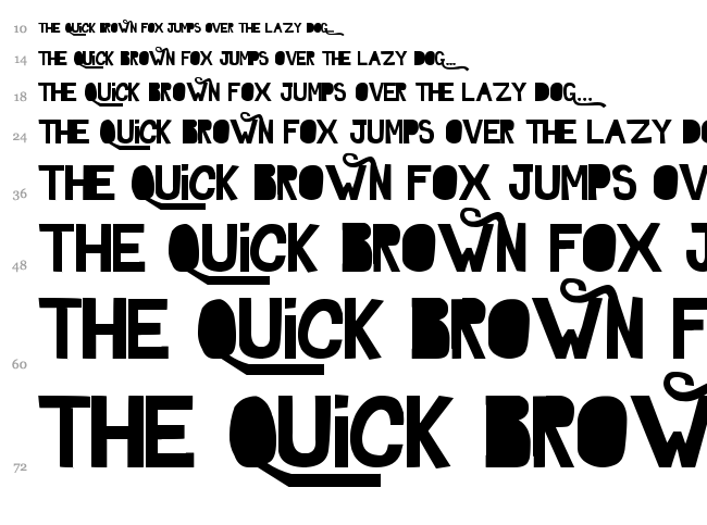 Ghosttown font waterfall