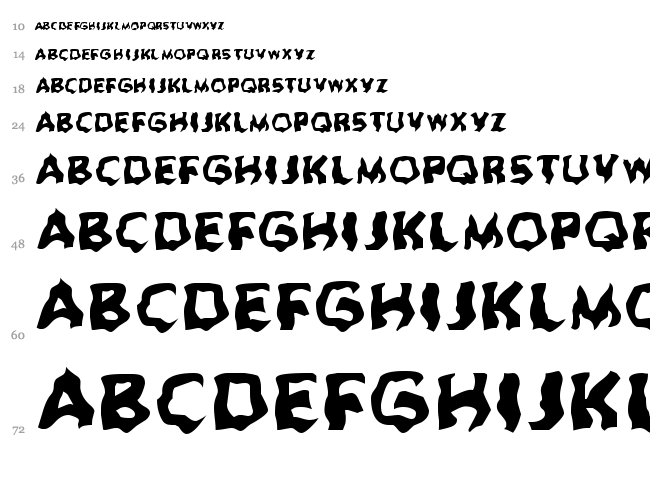 Ghoul font waterfall