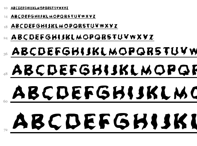 Ghoul font waterfall