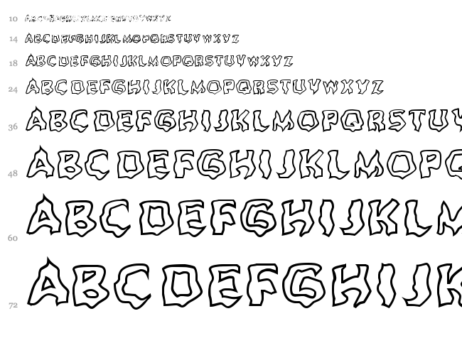 Ghoul font waterfall