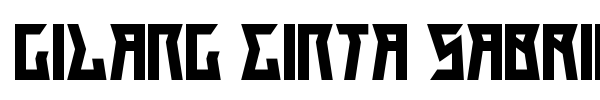 Gilang Cinta Sabrina font
