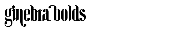 Ginebra Bolds font