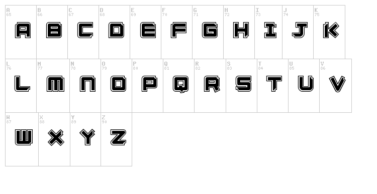 Ginza font map