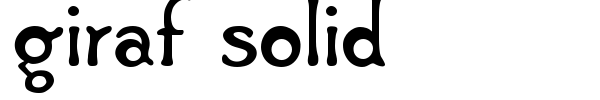 Giraf Solid font
