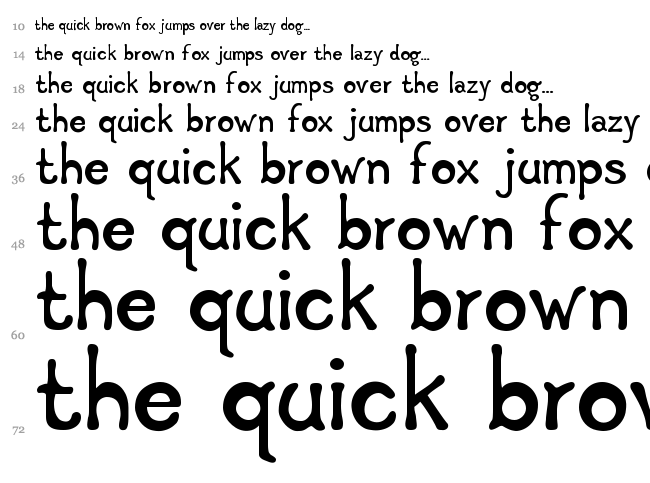 Giraf Solid font waterfall