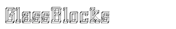 GlassBlocks font preview