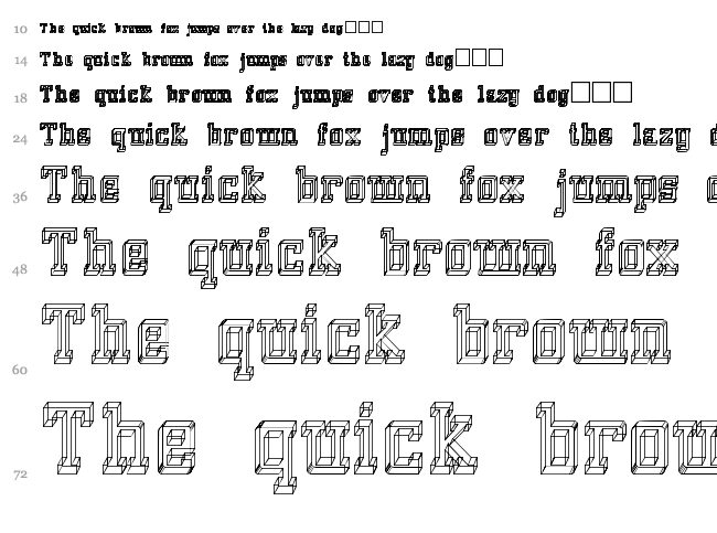 GlassBlocks font waterfall