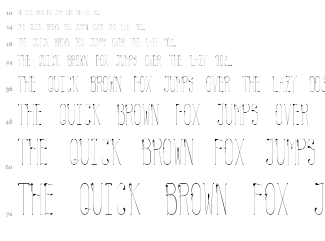 Globe font waterfall