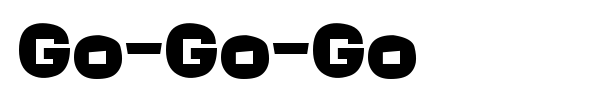 Go-Go-Go font