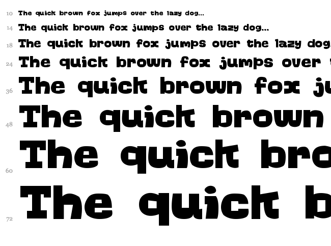 Go-Go-Go font waterfall