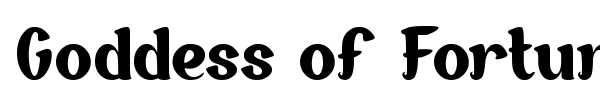 Goddess of Fortune font