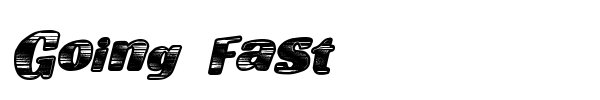 Going Fast font