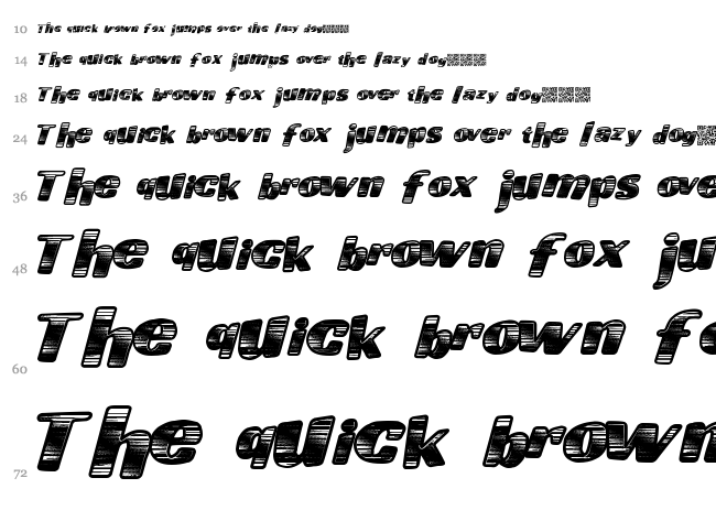 Going Fast font waterfall
