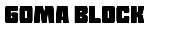Goma Block font
