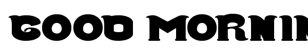 Good Morning font