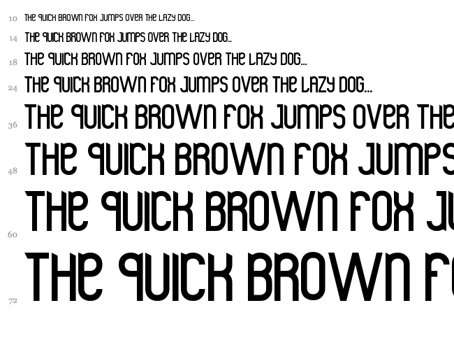 Gram font waterfall