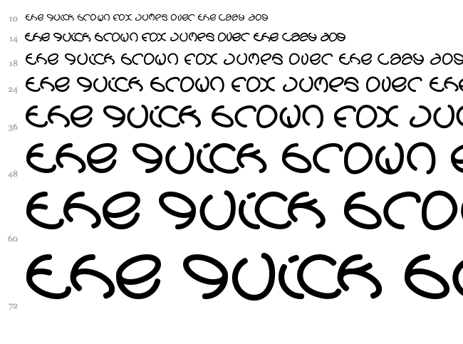 Graphic Dream font waterfall