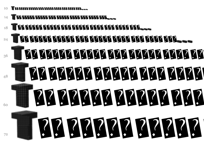Greater Shadow font waterfall