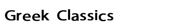 Greek Classics font
