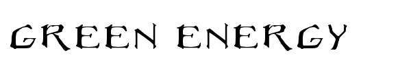 Green Energy font