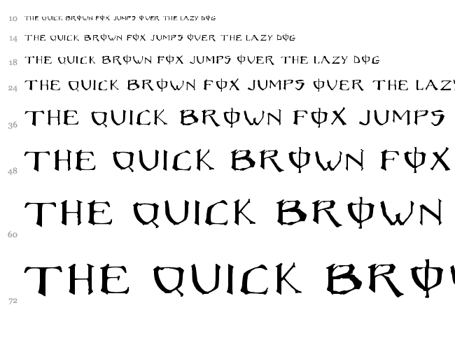 Green Energy font waterfall