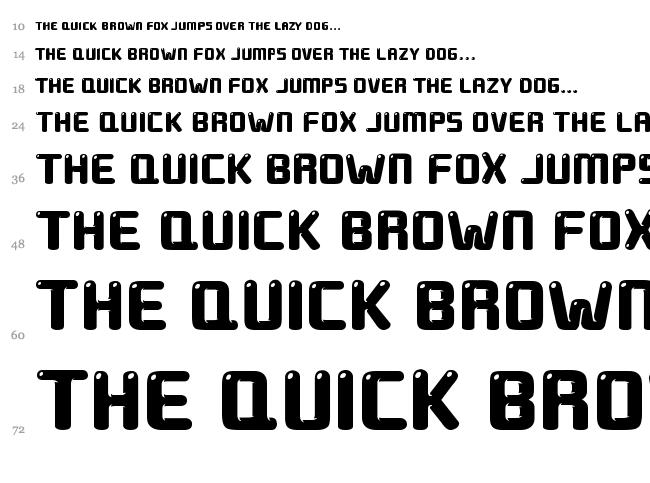 Ground Round font waterfall