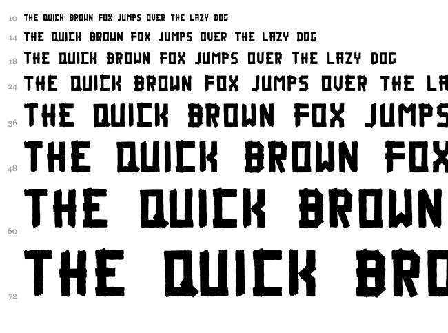 Grunge font waterfall