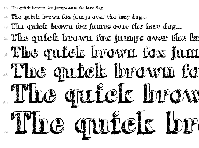 Grutch Shaded font waterfall