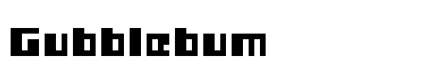 Gubblebum font preview