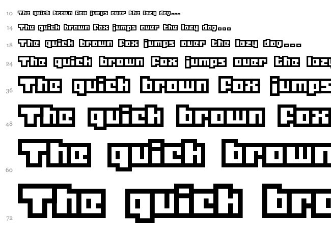 Gubblebum font waterfall