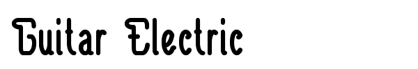Guitar Electric font