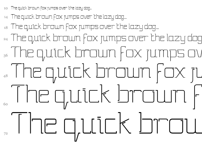 Gutsy font waterfall