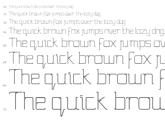 Gutsy font waterfall