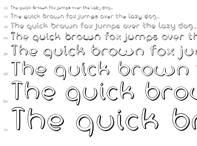 H2O Shadow font waterfall