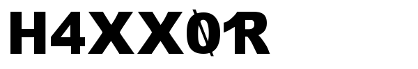 H4XX0R font