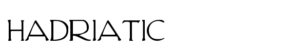 Hadriatic font preview