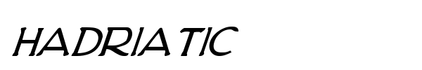 Hadriatic font preview