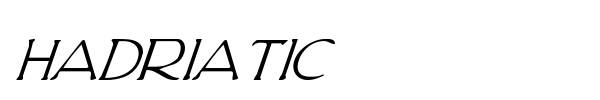 Hadriatic font preview
