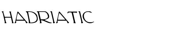 Hadriatic font preview