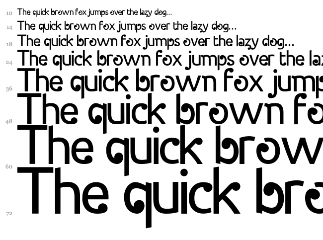 Halida Sans font waterfall