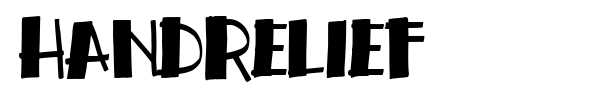 Handrelief font