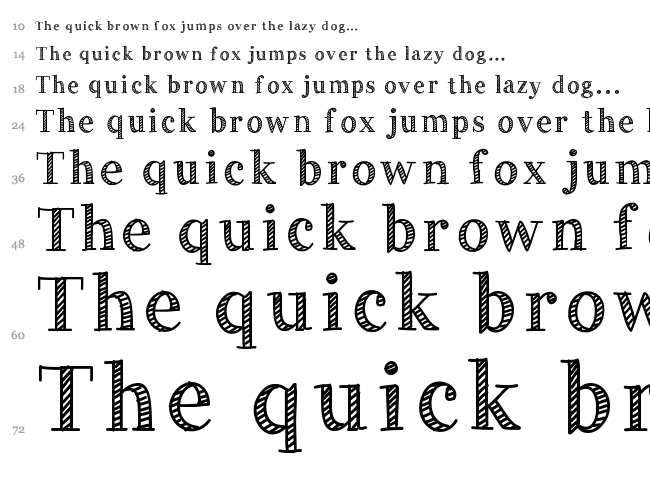 Handy George font waterfall