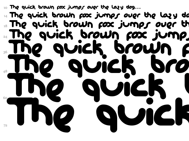 Happi font waterfall