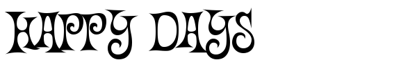 Happy Days font preview