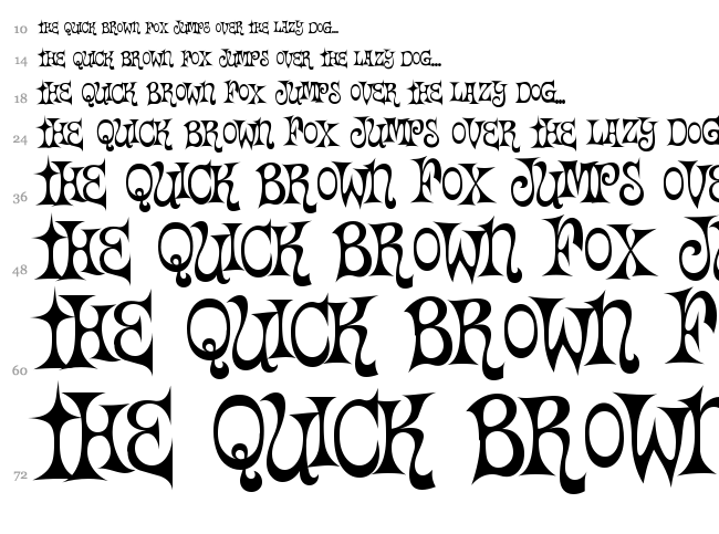 Happy Days font waterfall
