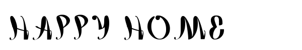 Happy Home font