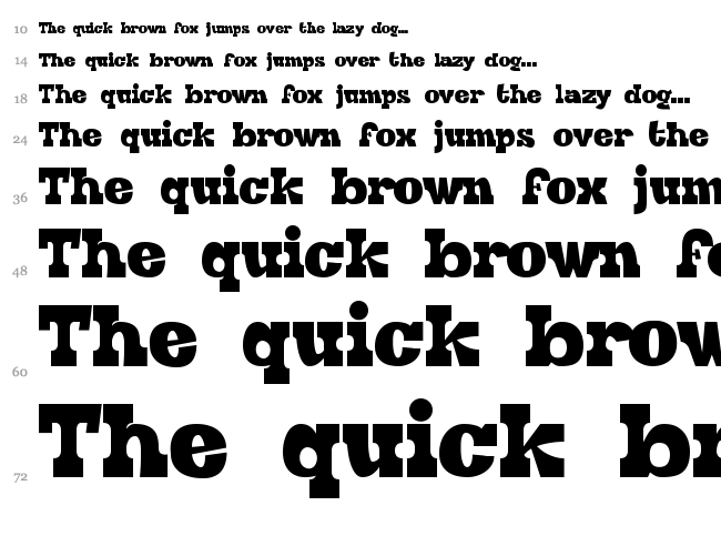 Hard Block font waterfall