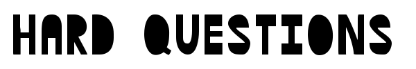 Hard Questions font