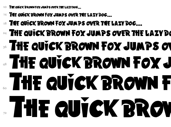 Hawaiian Punk font waterfall